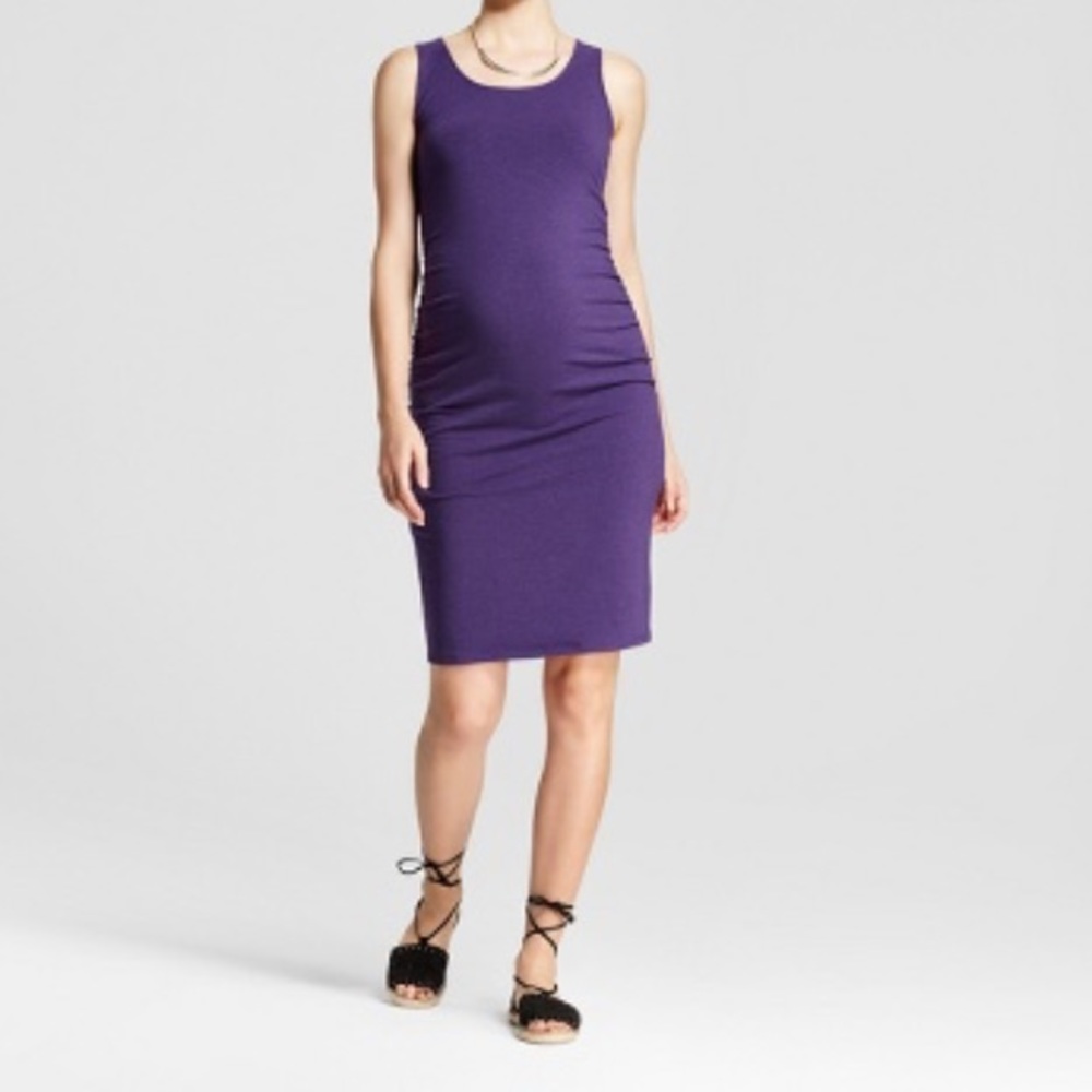 Purple maternity dress